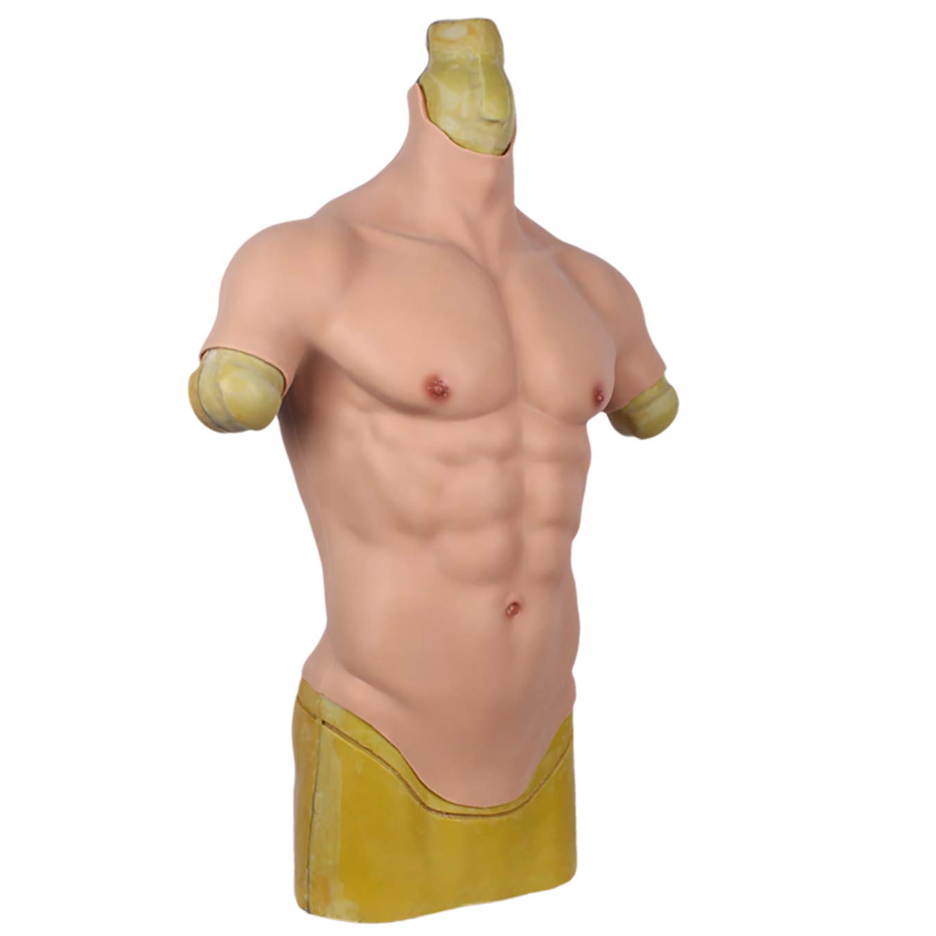 Realistic Silicone Muscle Suit for Men - Fake Chest & Abs Vest Costume - Perfect for Cosplay, Drag Kings, Halloween & Bodybuilding Performances