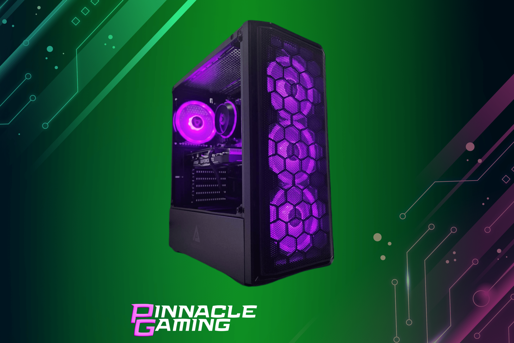 Custom Gaming PC with AMD Ryzen 5, NVIDIA RTX 3060, 1TB SSD, 16GB DDR4 RAM - High Performance Black Predator Desktop for Esports, Streaming & 4K Gaming