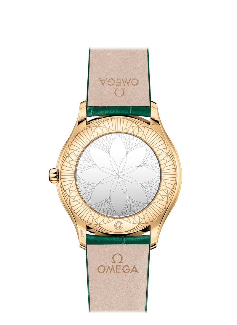 Omega De Ville Tresor Quartz 18K Moonshine™ Gold & Diamond Ladies Watch - Luxury Women's Timepiece for Formal Events & Special Occasions