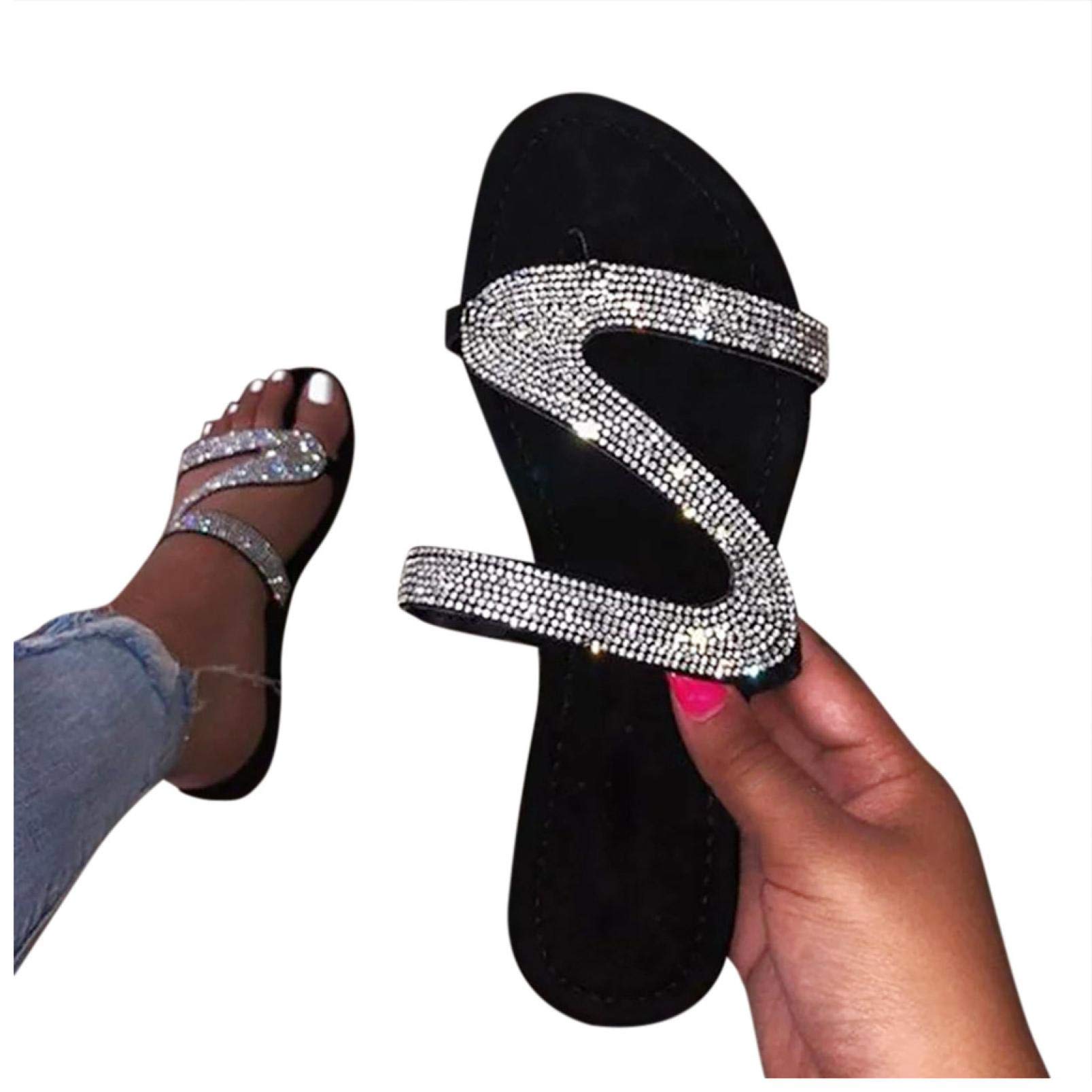 Women's Comfy Beach Sandals - Summer Platform Flip Flops for Travel & Fashion