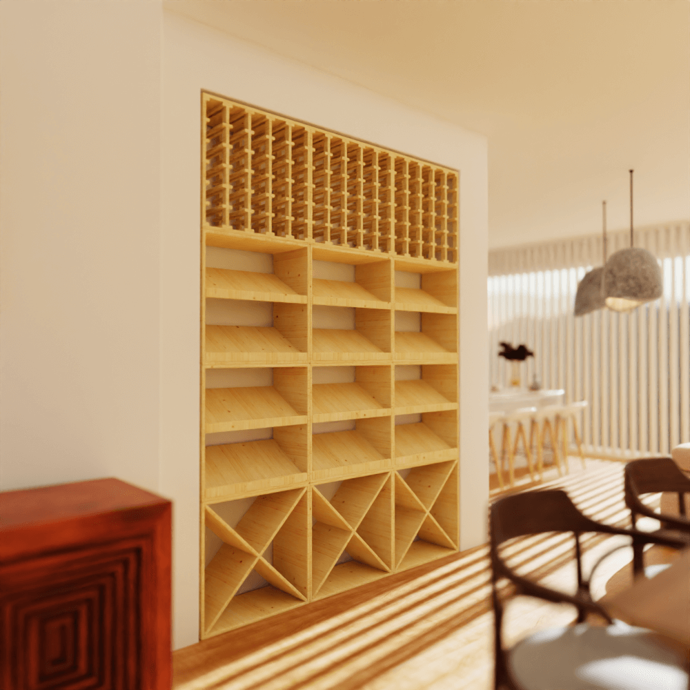 84 Bottle Wine Display Cellar Kit - Premium Wooden Wine Rack for Home, Bar & Restaurant Storage - Perfect for Wine Enthusiasts & Entertaining Guests