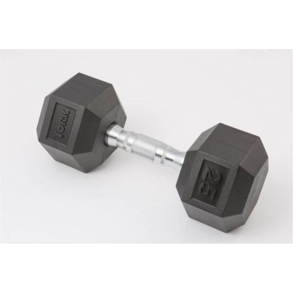 York Rubber Hex Dumbbells - Premium Weightlifting Equipment for Home Gym, Strength Training & CrossFit Workouts (Ideal for Beginners to Advanced Athletes)