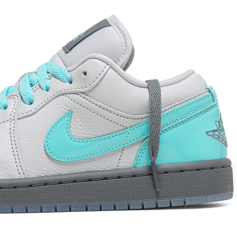 Women's Air Jordan 1 Low SE Sneakers - Photon Dust/Aurora Green - Comfortable Casual & Athletic Shoes for Running, Gym, and Streetwear Fashion