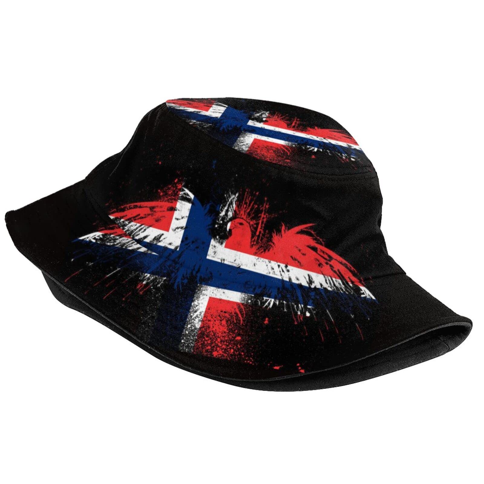 Norway Flag Bucket Hat - Adjustable Fisherman Sun Hat for Men, Women & Kids - UV Protection for Outdoor Activities, Beach, Hiking & Travel