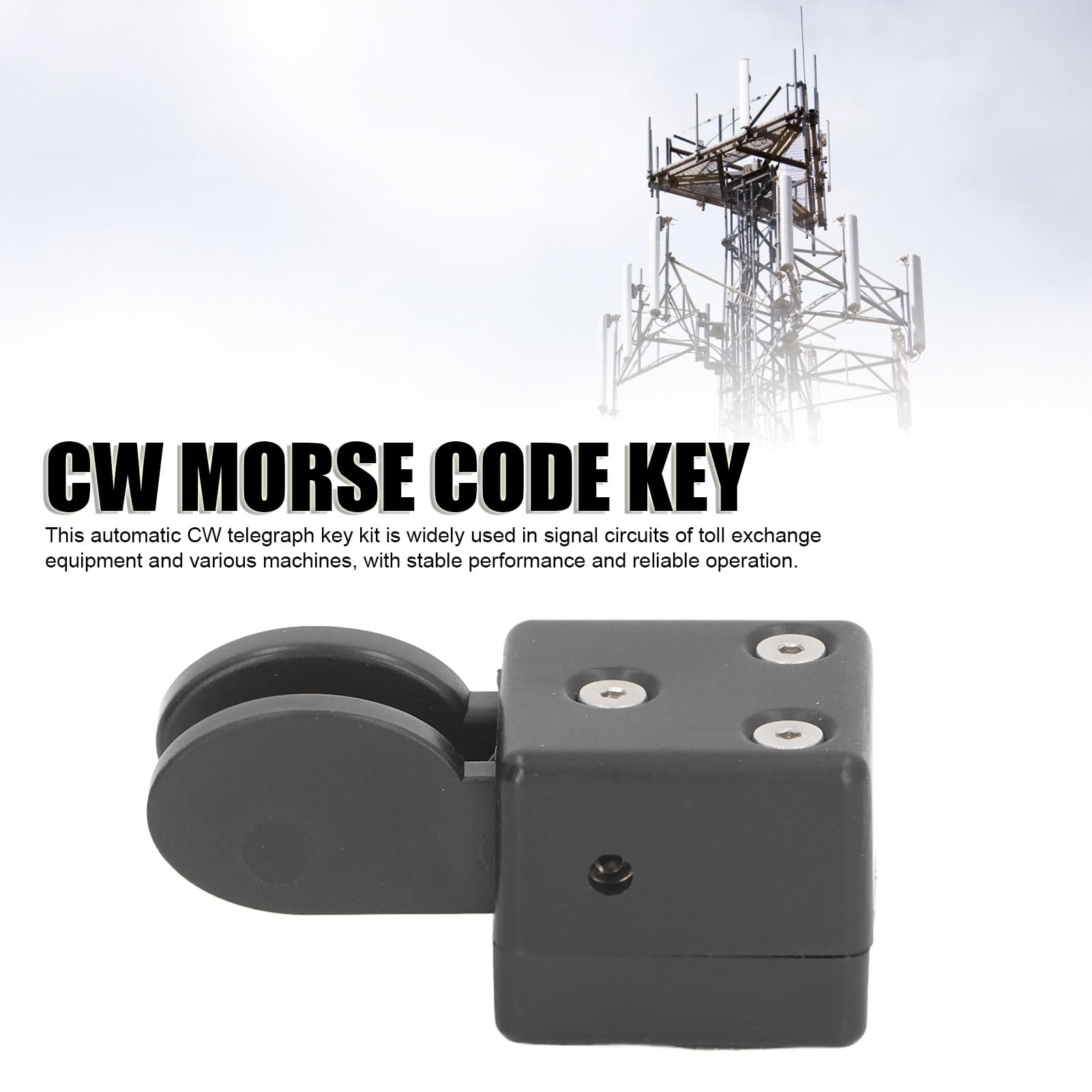 Morse Code Key Double Paddle with Base - Professional CW Telegraph Key for Ham Radio Enthusiasts - Perfect for Amateur Radio Operators & Morse Code Practice at Home or Field
