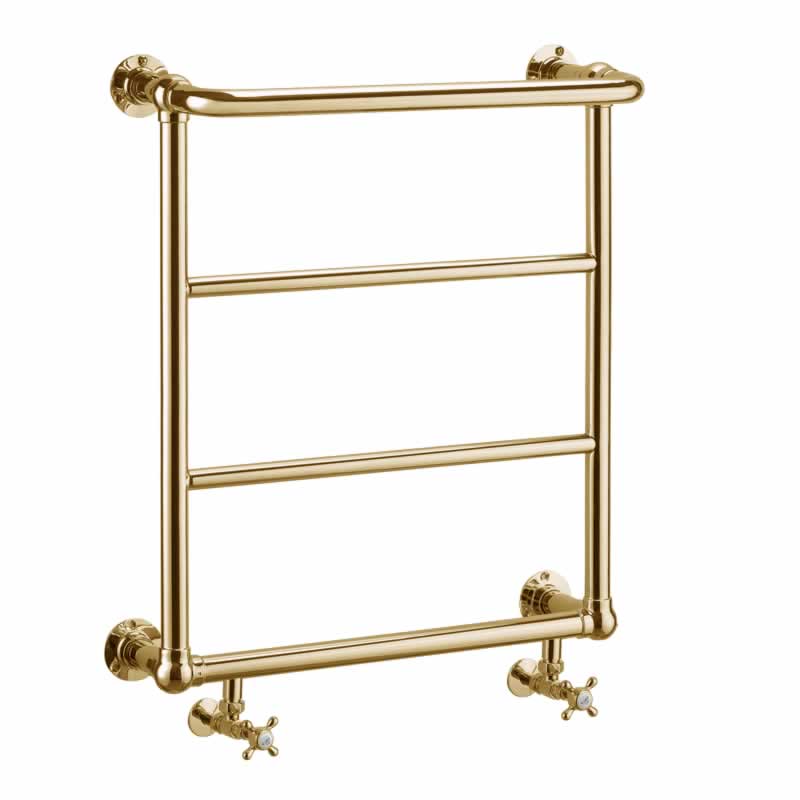 Burlington Cleaver Gold Hand Towel Holder - No Vents, Elegant Bathroom Accessory for Home & Spa Decor