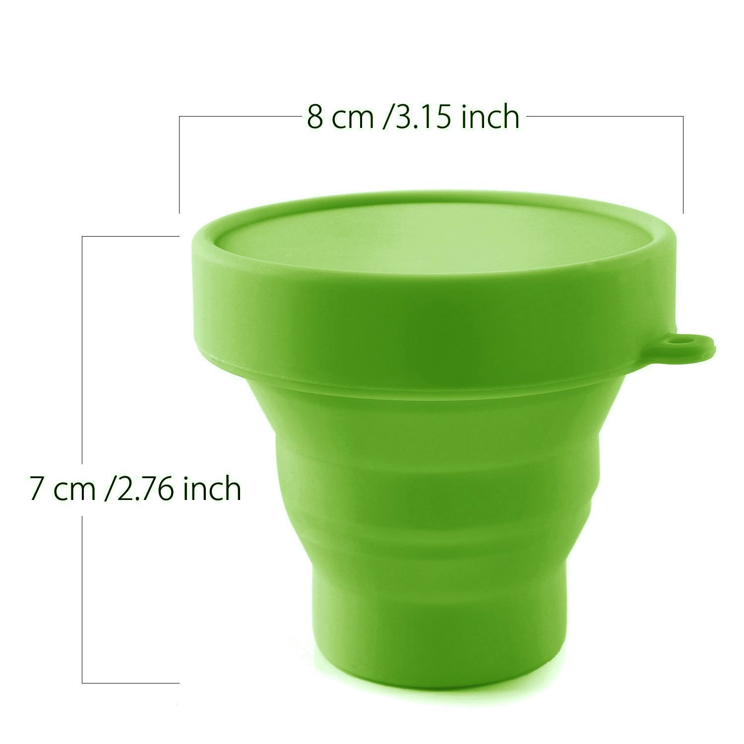 LUCKY CLOVER Foldable Silicone Menstrual Cup Sterilizer and Storage Case - Portable Travel-Friendly Design for Diva Cup and Menstrual Cups (Green) | Perfect for Home, Travel, and On-the-Go Hygiene