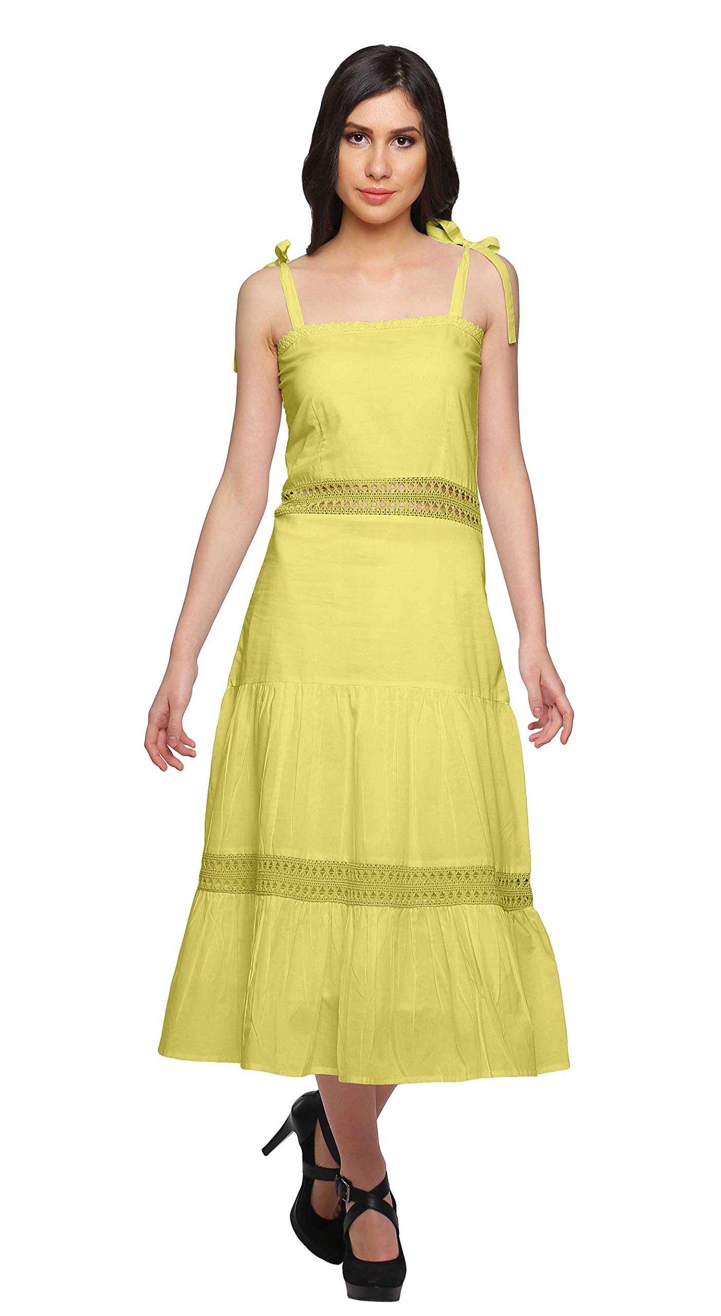 Stylish Moomaya Women's Plus Size Sleeveless Shoulder Strap Casual Dresses - Perfect for Summer Outings, Beach Vacations & Date Nights