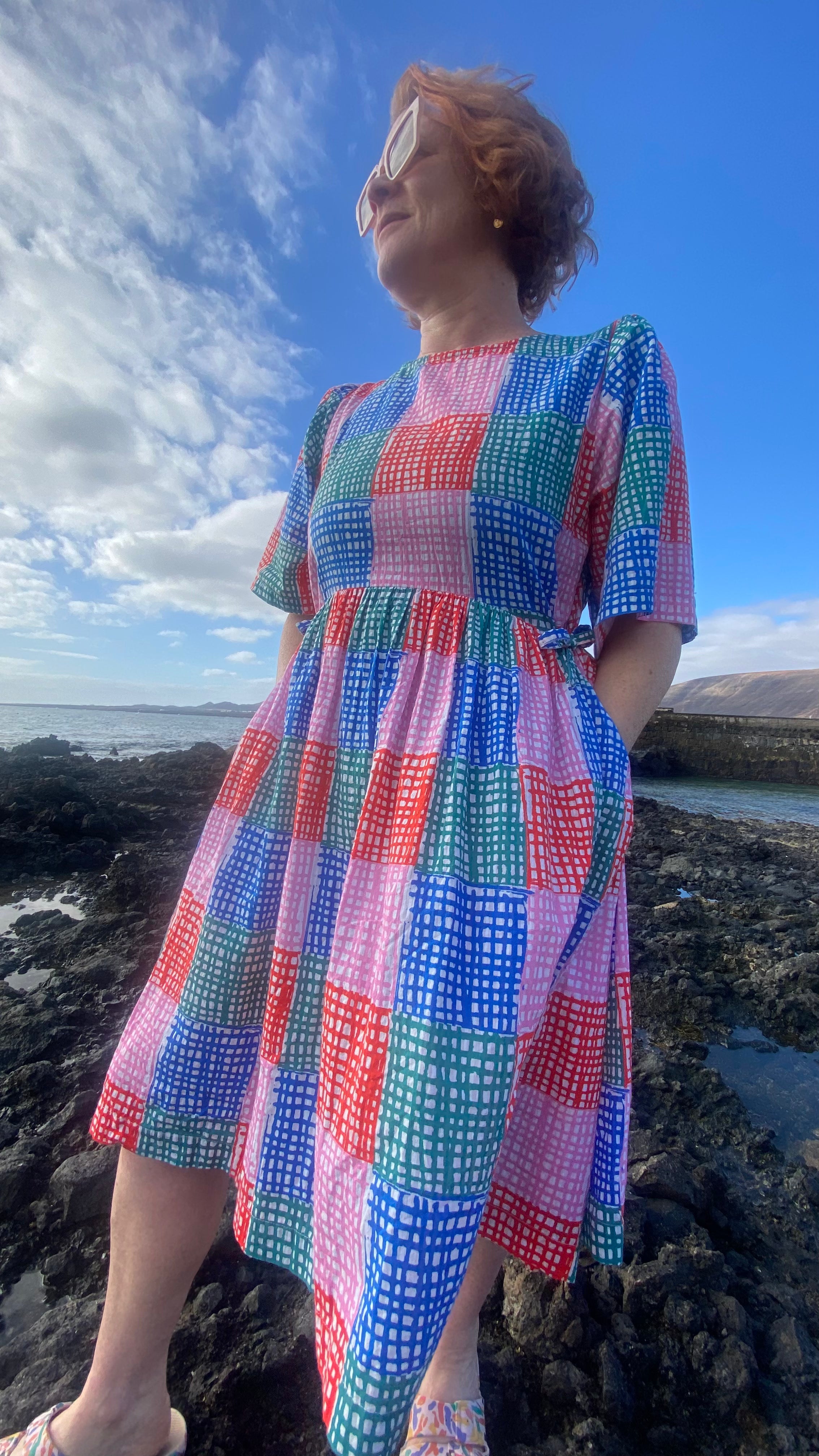 Lowie Grid Check Dress - Stylish Plaid Dress for Women | Perfect for Casual Outings, Office Wear & Date Nights