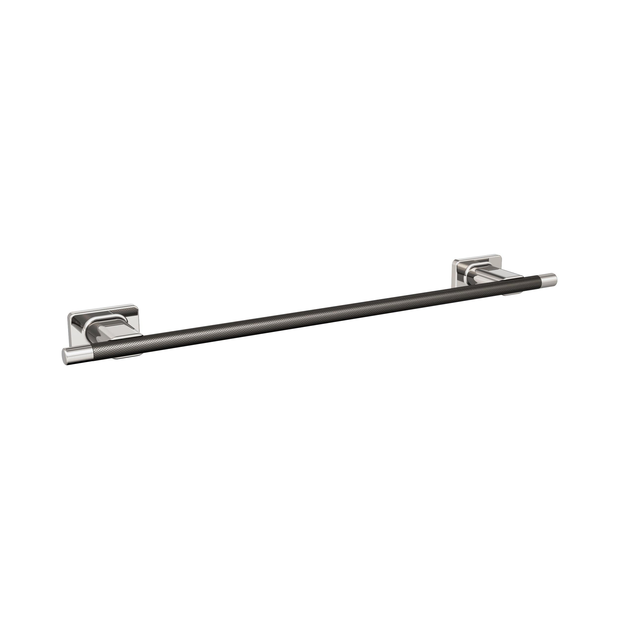 Amerock Esquire 24-Inch Polished Nickel/Gunmetal 3-Piece Bathroom Towel Bar Set - Perfect for Modern Bathrooms, Guest Suites, and Spa-Like Retreats