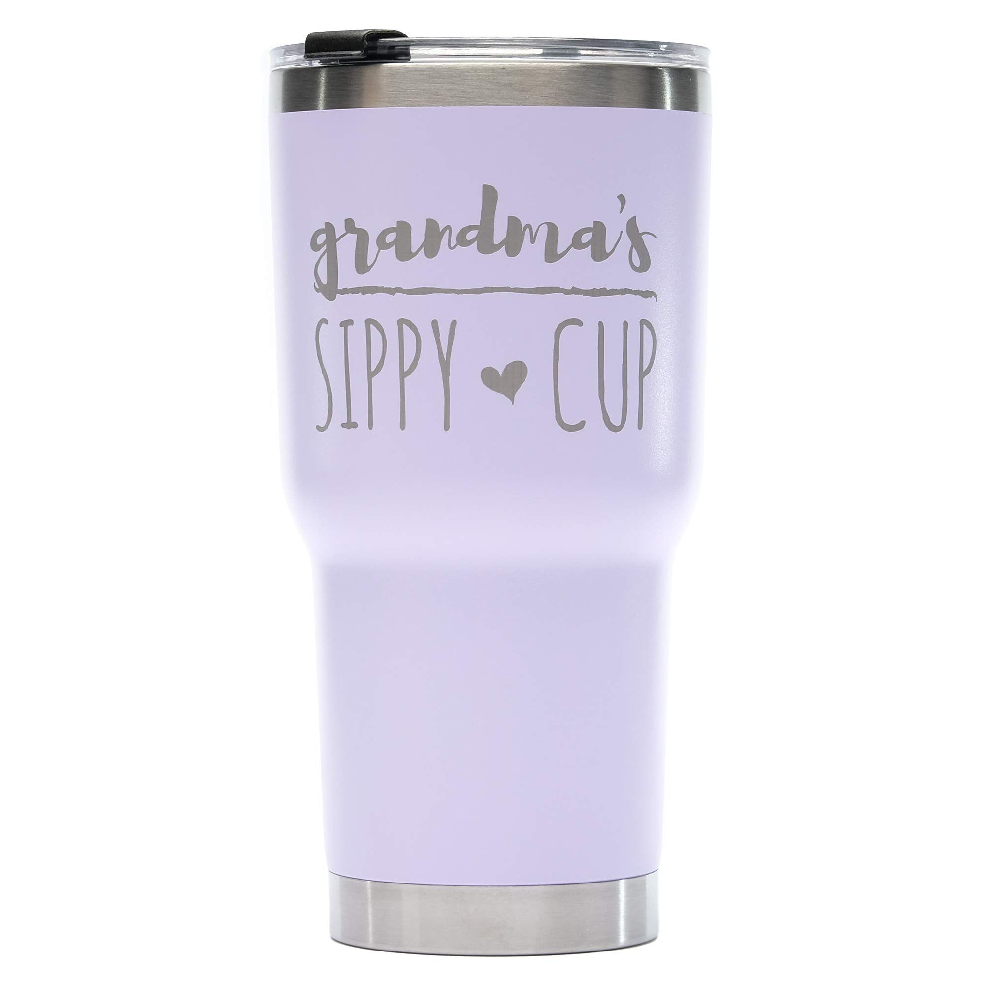 30 oz Stainless Steel Tumbler with Lid - Double Wall Vacuum Insulated Lavender Sippy Cup for Kids & Adults - Perfect for School, Office, Travel & Outdoor Activities