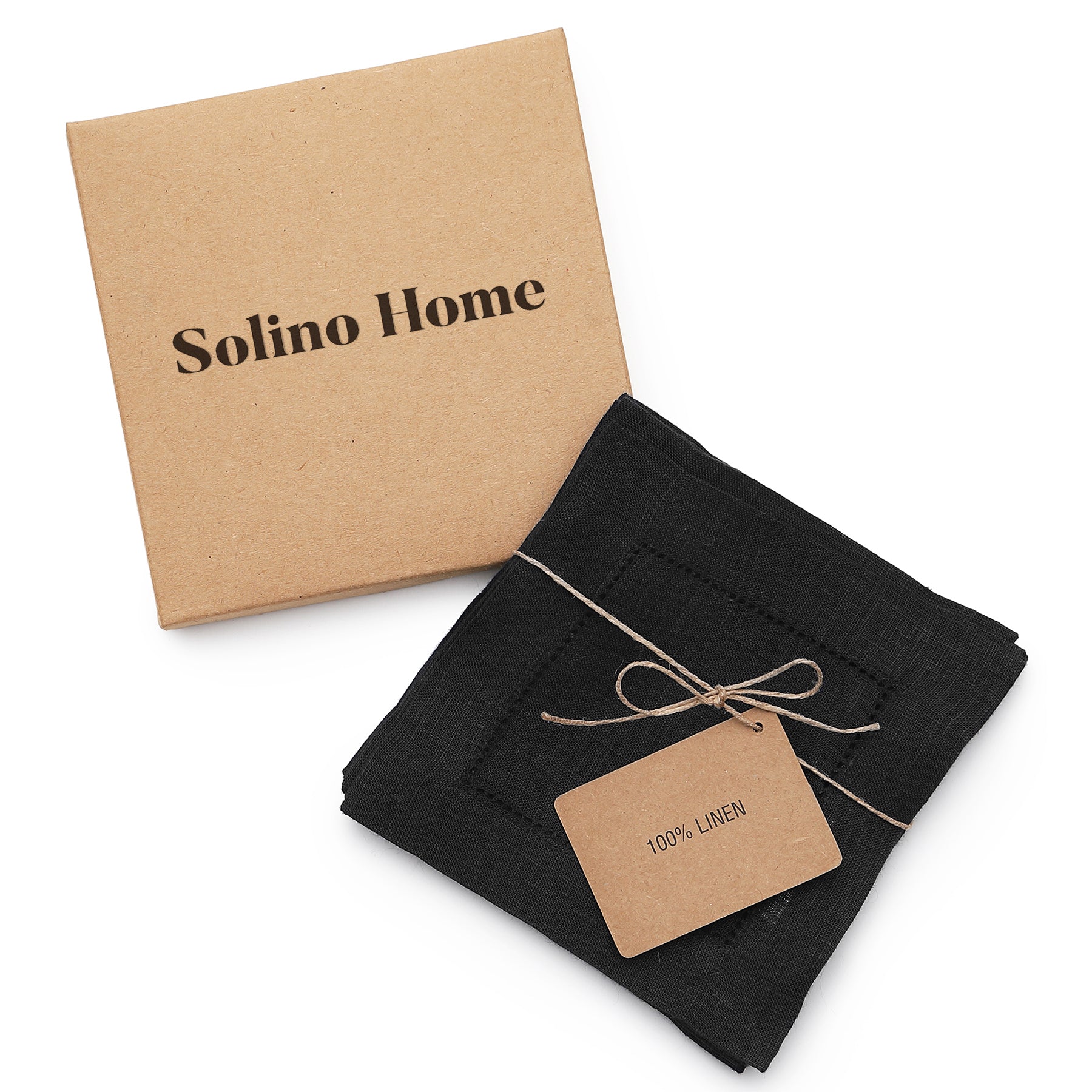 Premium Classic Hemstitch Cocktail Napkins - Set of 12 White Linen Drink Napkins for Parties, Weddings & Elegant Dining - Absorbent & Decorative Tableware Accessories
