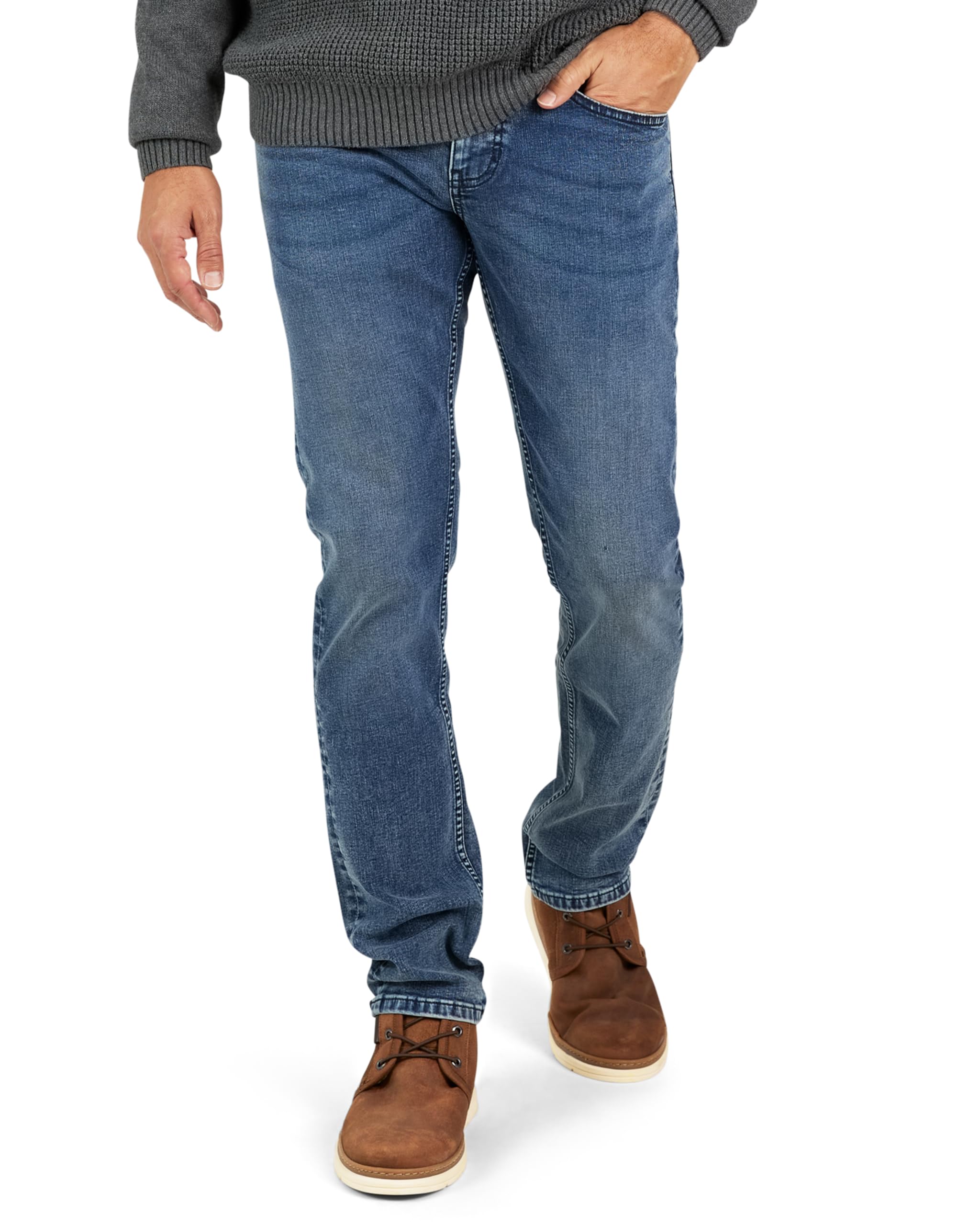 Vintage Men's Weatherproof Jeans - Super Soft Stretch Denim Pants in Blue & Black | Slim Fit Comfort for Casual Wear & Outdoor Activities