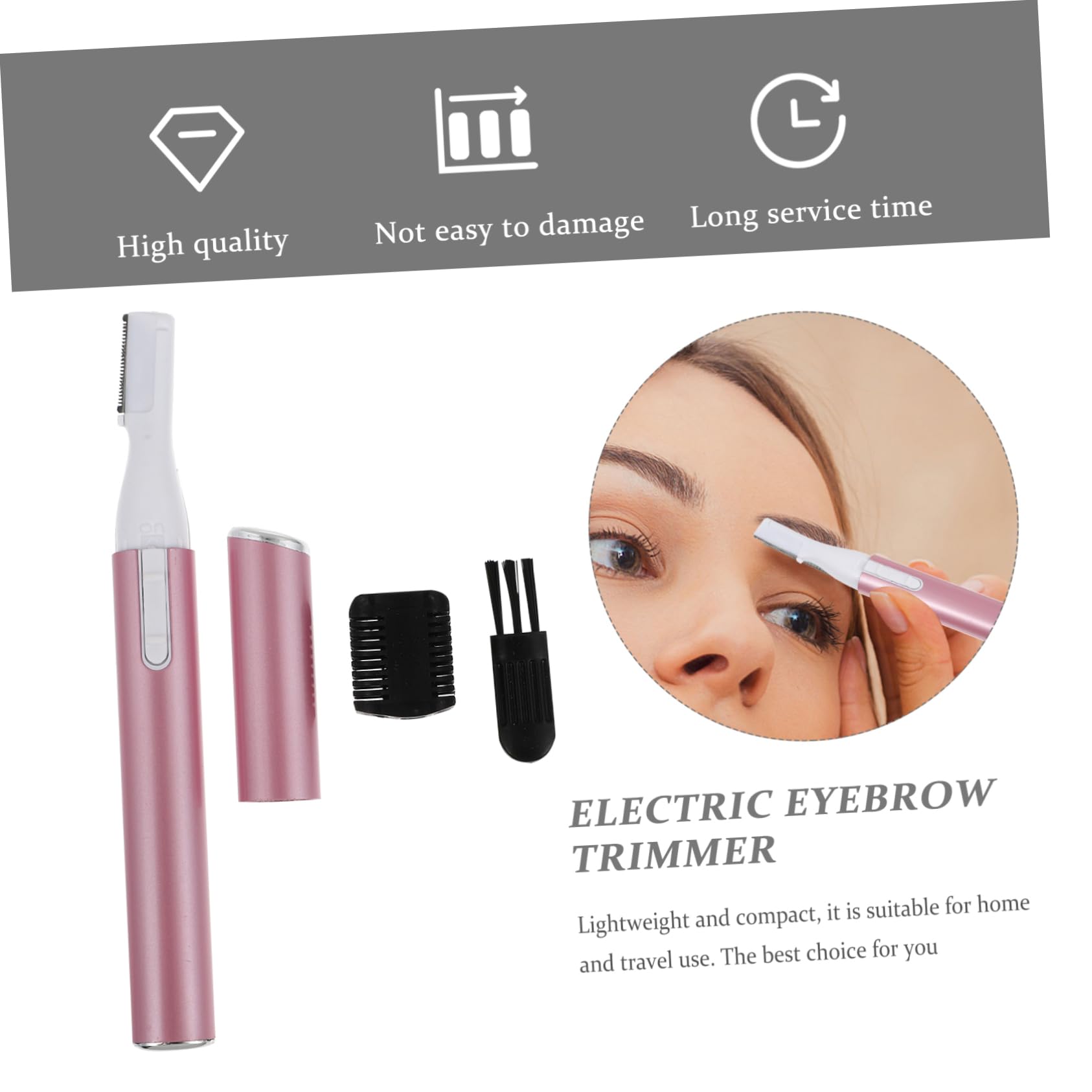 2 Pack Hemoton Electric Eyebrow Trimmer & Facial Hair Remover - Professional Precision Shaver for Men & Women - Painless Hair Removal Tool for Eyebrows, Upper Lip, Chin - Perfect for Travel & Home Grooming