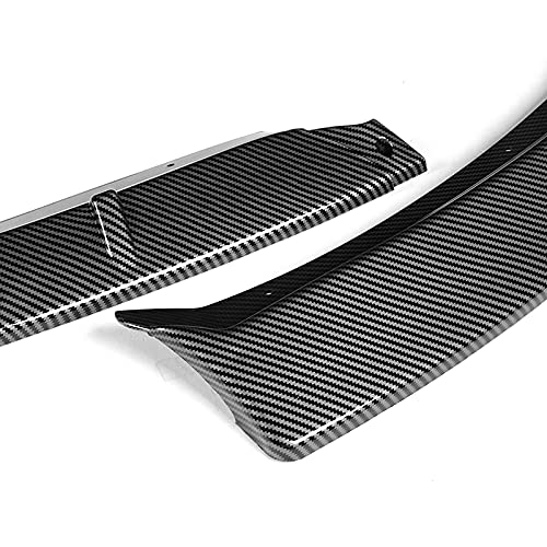 3PCS Front Bumper Body Kit Spoiler Lip + 6PCS Side Skirt Extensions Splitters Diffuser for 2014-2016 Toyota Corolla Base L/LE - Carbon Fiber Look (86