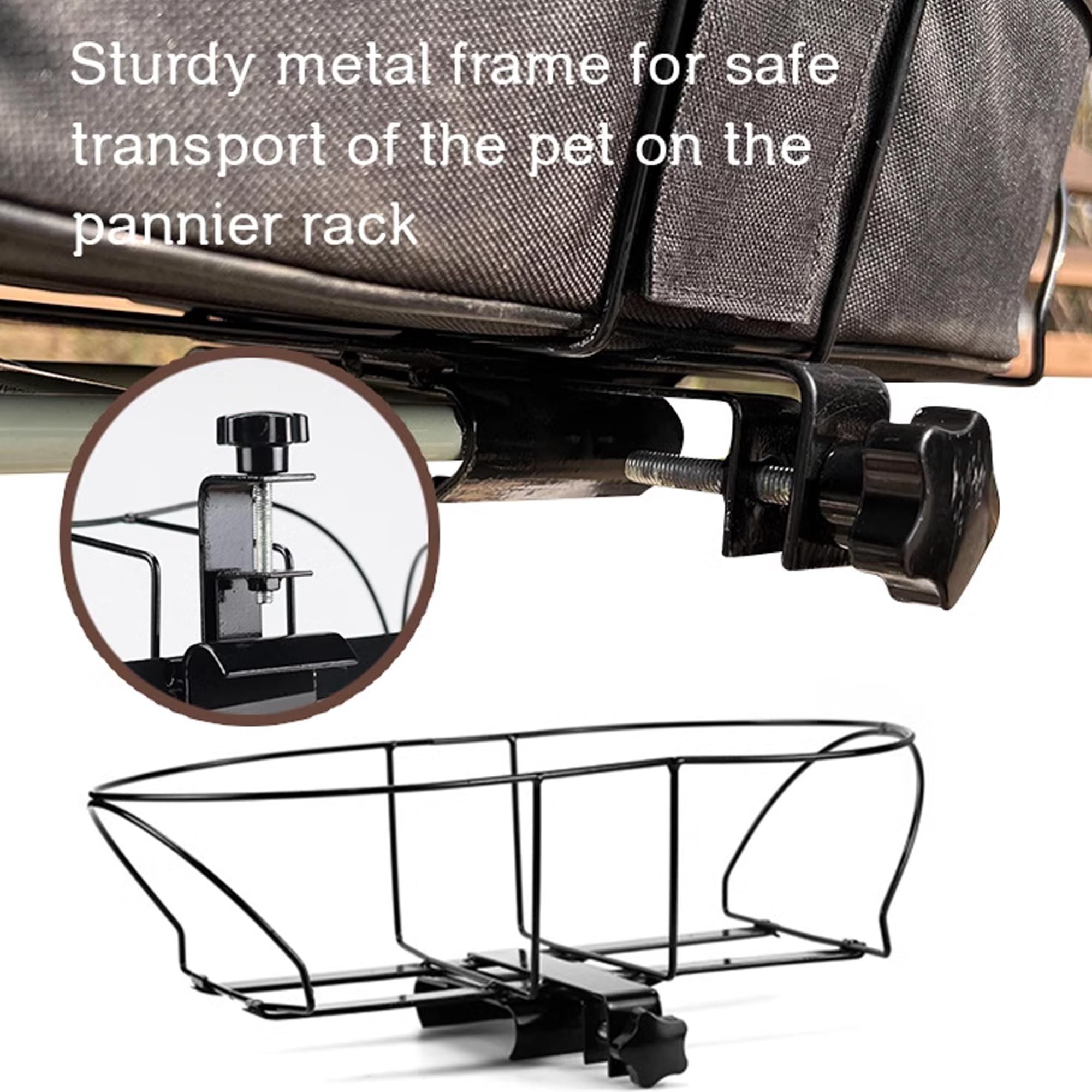 Foldable Handheld Canvas Pet Carrier Bag - Large Capacity Bicycle Backseat & Car Travel Bag for Dogs & Cats, Durable Polyester Fabric, Multi-Functional (Carry, Hand-Carry, Cross-Body) - Perfect for Road Trips, Cycling Adventures & Outdoor Activities