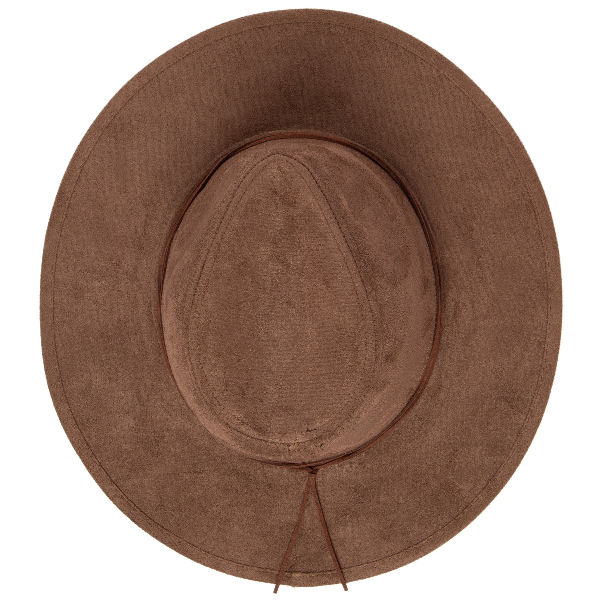 Stylish Cut & Sew Faux Suede Floppy Fedora Hat with Wrapped Back Knot Trim - Perfect for Outdoor Events, Beach Vacations & Fashion Accessories
