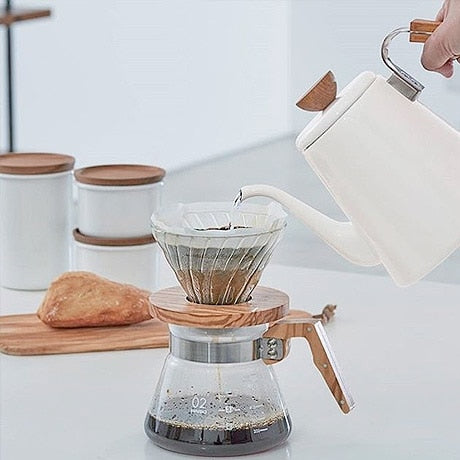 Hario Olive Wood Range Server - Drip Coffee Carafe for Pour Over & Cold Brew - Perfect for Home Baristas & Coffee Enthusiasts