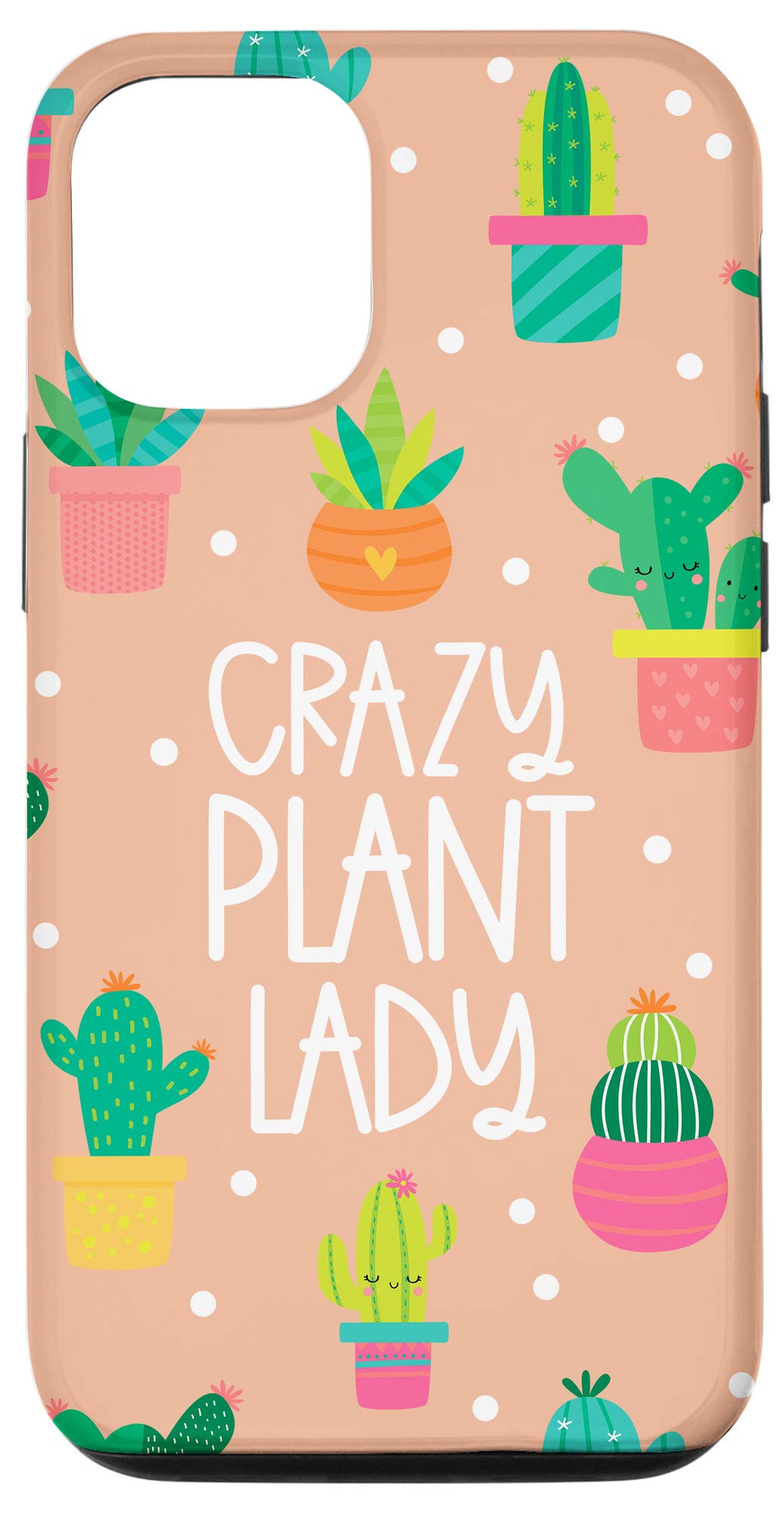 iPhone 12/12 Pro Case - Funny Crazy Plant Lady Design Coral Cover | Perfect Gift for Plant Lovers & Gardening Enthusiasts | Durable Protection for Daily Use, Work & Outdoor Activities
