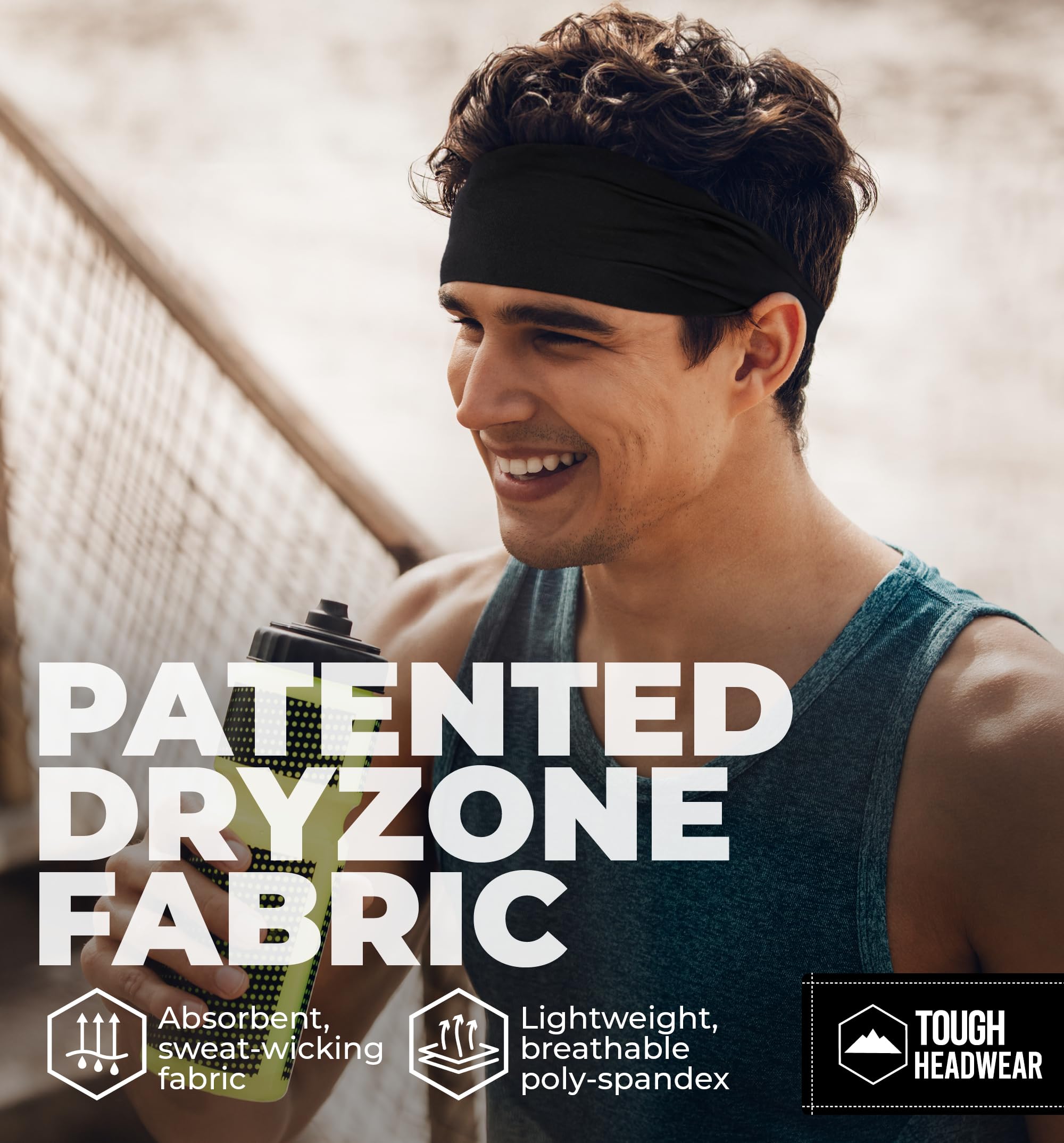 **Men's Sweatbands - Breathable Sports Headbands for Running, Tennis & Workouts - Unisex Athletic Sweatband for Men & Women - Stay Dry & Comfortable During Exercise**    *(Perfect for Gym, Jogging, Yoga & High-Intensity Training)*