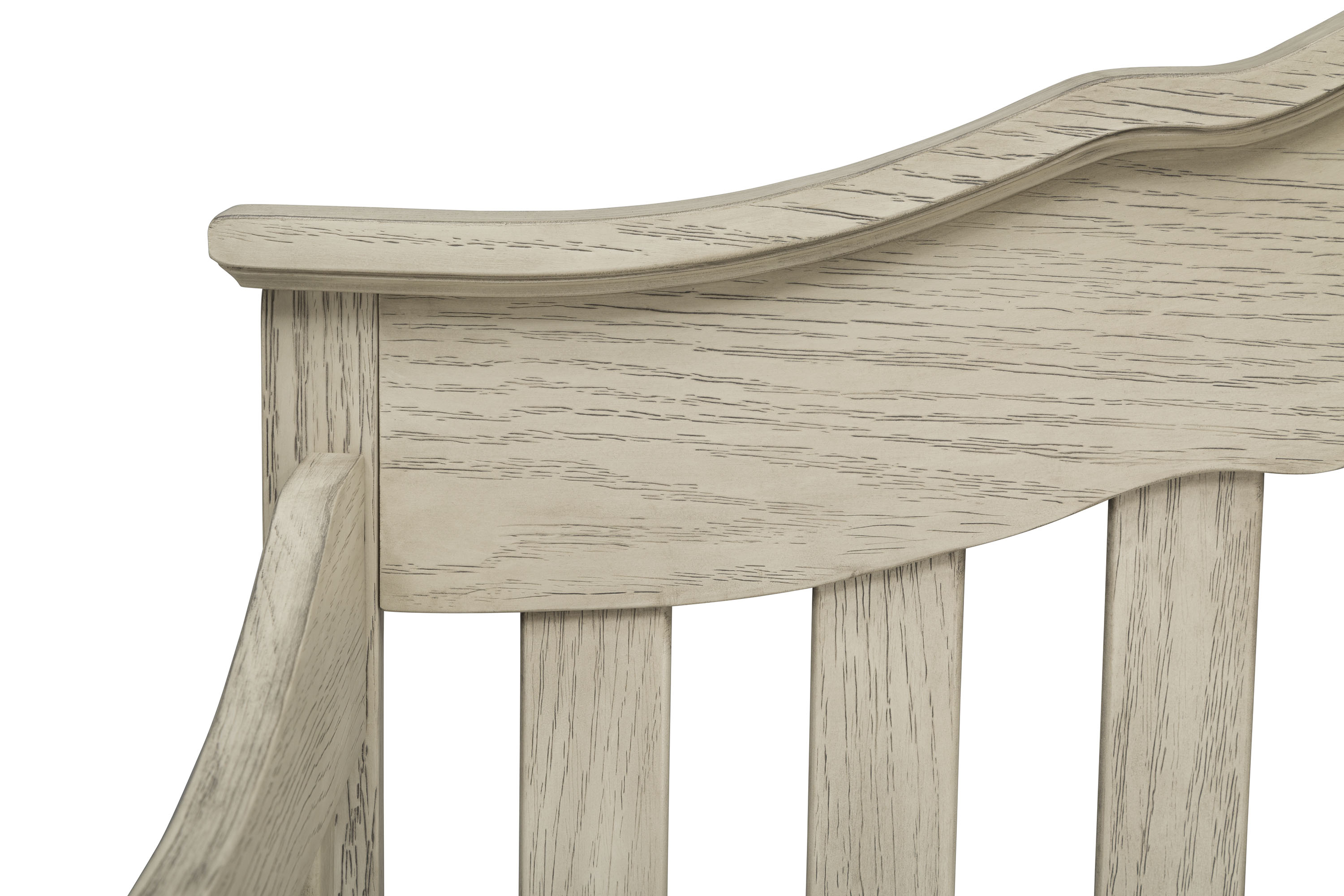 Farmhouse Style 6-in-1 Convertible Baby Crib to Toddler Bed - White Wooden Nursery Furniture for Newborns & Kids - Perfect for Modern Nursery, Bedroom & Daycare