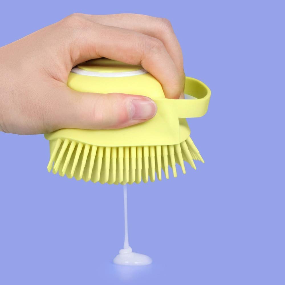 Premium Silicone Body Brush & Shower Scrubber with Built-in Gel Dispenser - Exfoliating Massage Brush for Scalp, Skin & Hair Care - Soft Bath Massager & Loofah Brush for Spa, Shower & Relaxation at Home