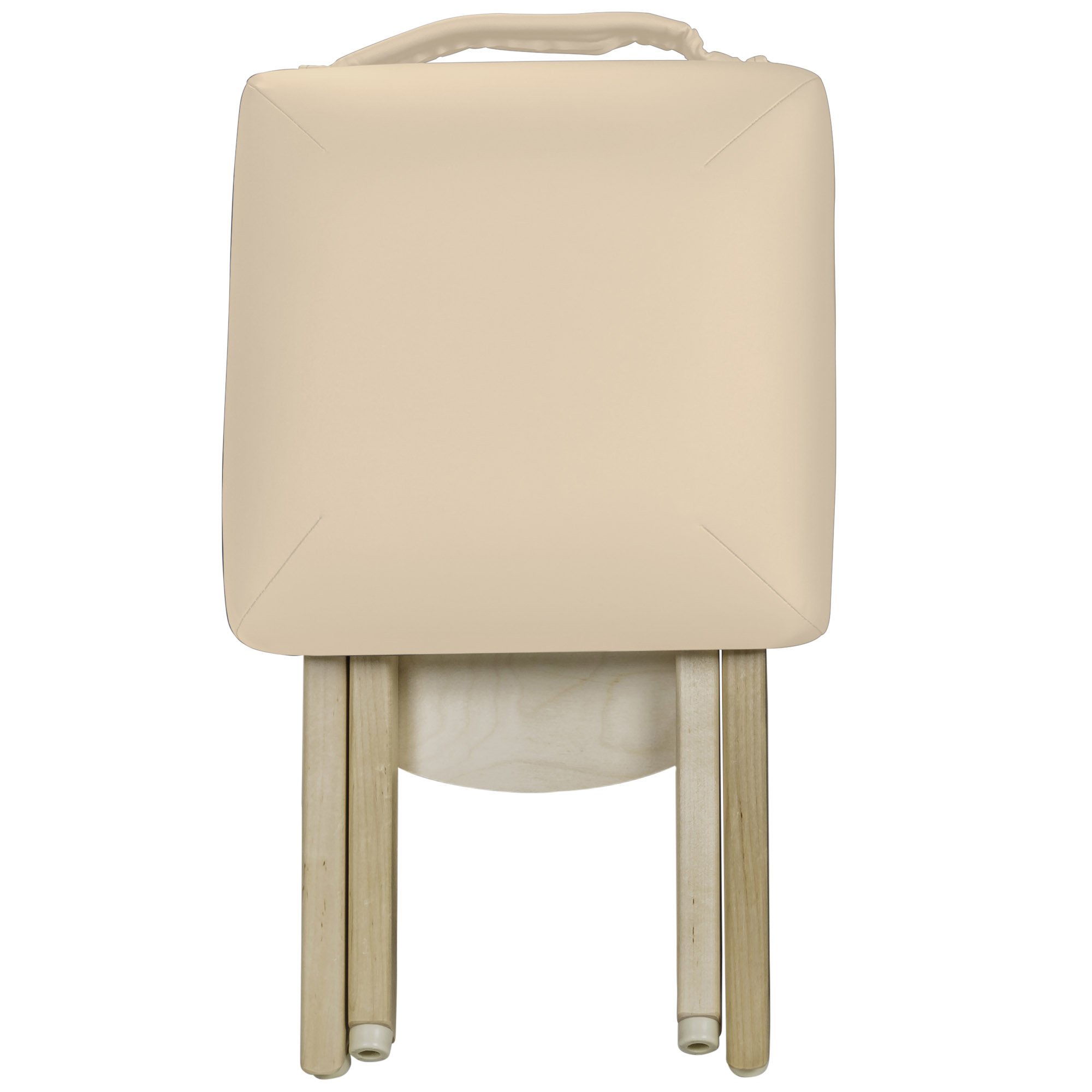 EARTHLITE Wooden Folding Stool - Premium Hardwood Maple, CFC-Free, Adjustable Massage Table & Spa Chair for Salon, Clinic & Home Use | Perfect for Therapists, Estheticians & Relaxation