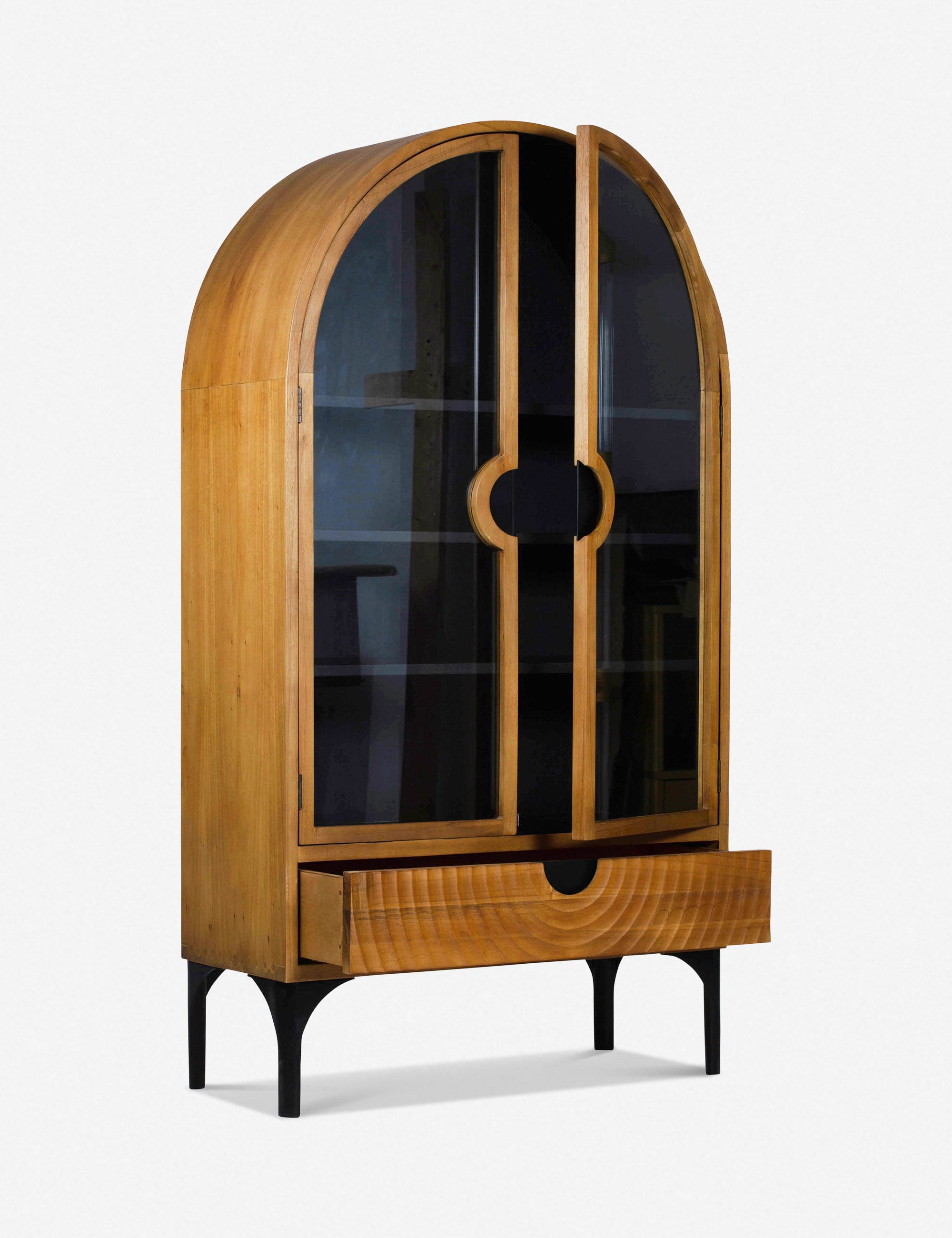 Bucru Glass Display Cabinet - Elegant Curio Cabinet for Collectibles & Home Decor - Perfect for Living Room, Dining Room, or Office Display