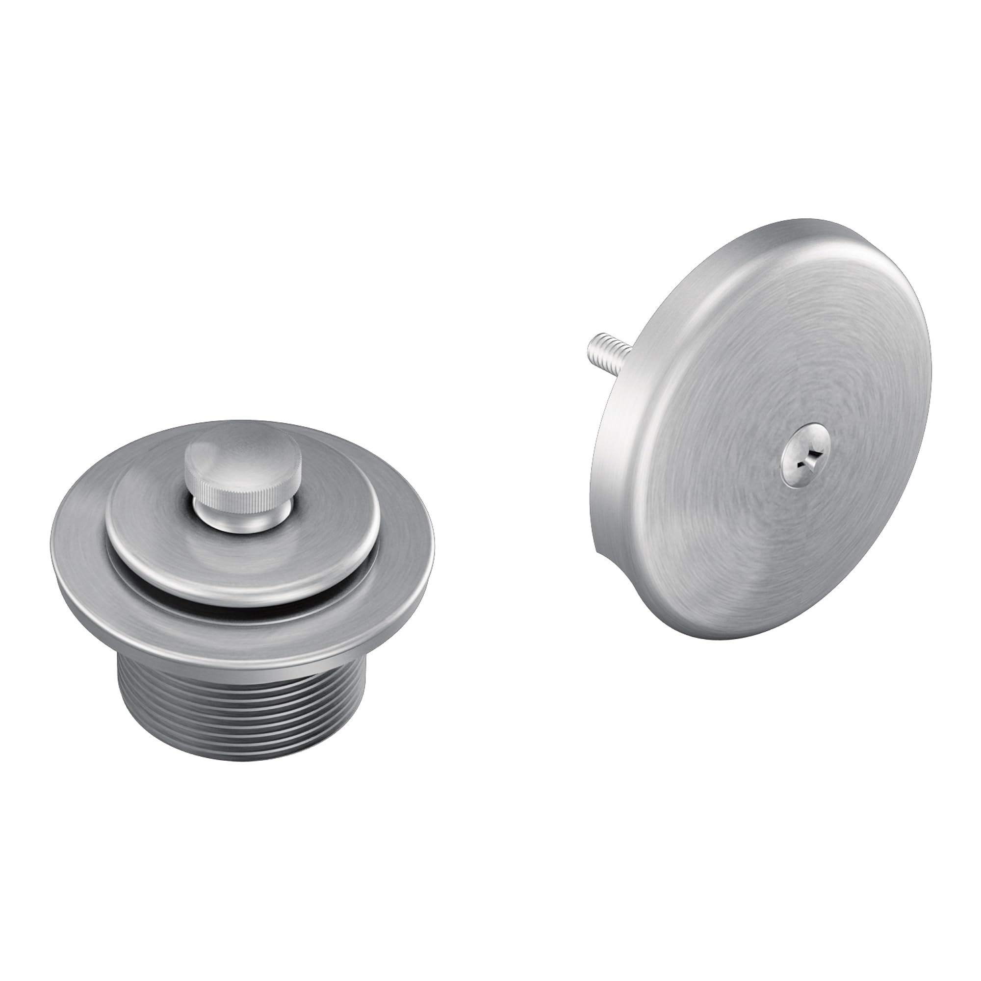 Moen T90331BC Brushed Chrome Tub and Shower Drain Cover - Durable Stainless Steel Bathroom Drain Stopper for Bathtubs, Showers & Sinks - Perfect for Home, Hotel & Spa Drain Protection