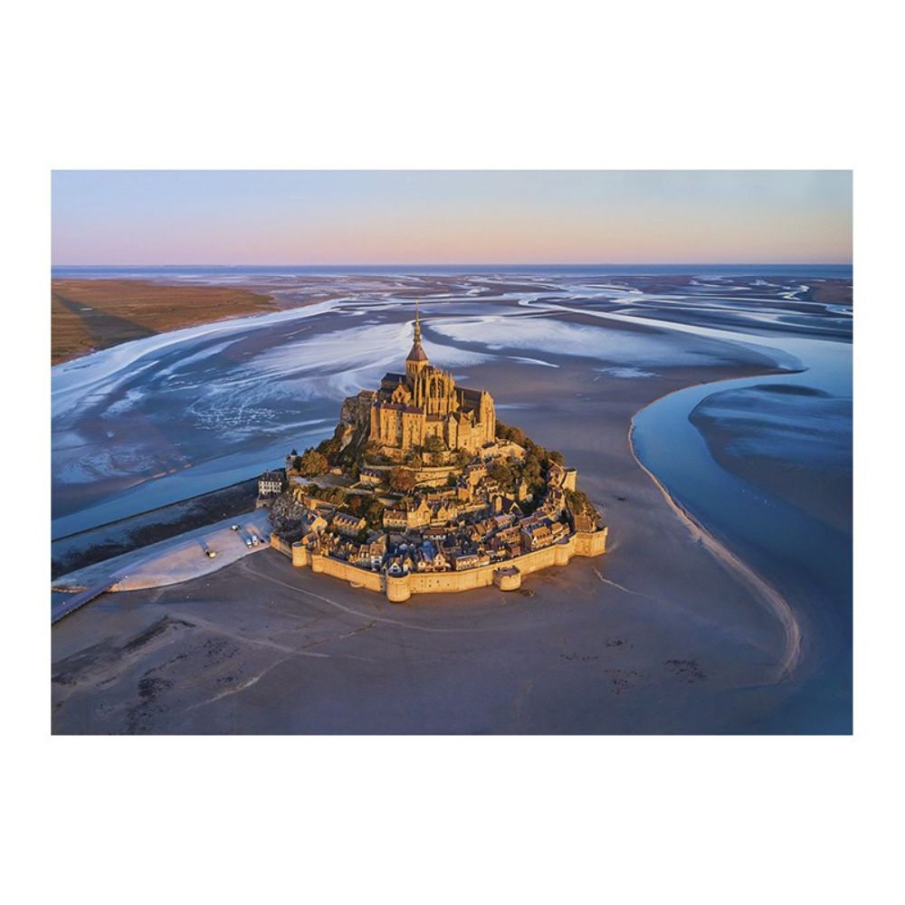1000 Piece Jigsaw Puzzle - Mont Saint Michel Normandy Landscape - Challenging Adult Puzzle for Relaxation & Home Decor