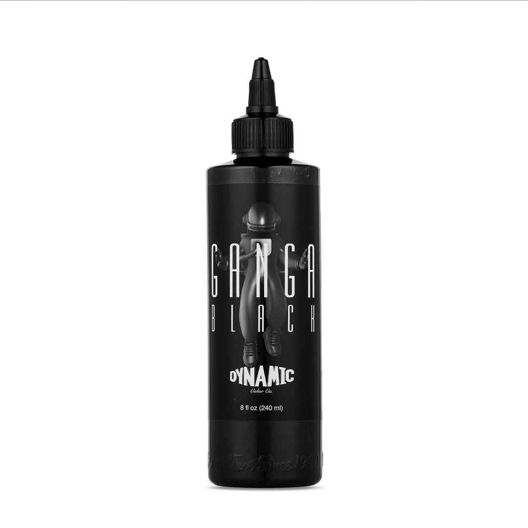 Ganga Black 8 oz Premium Dynamic Ink - Ideal for Calligraphy, Screen Printing & DIY Art Projects