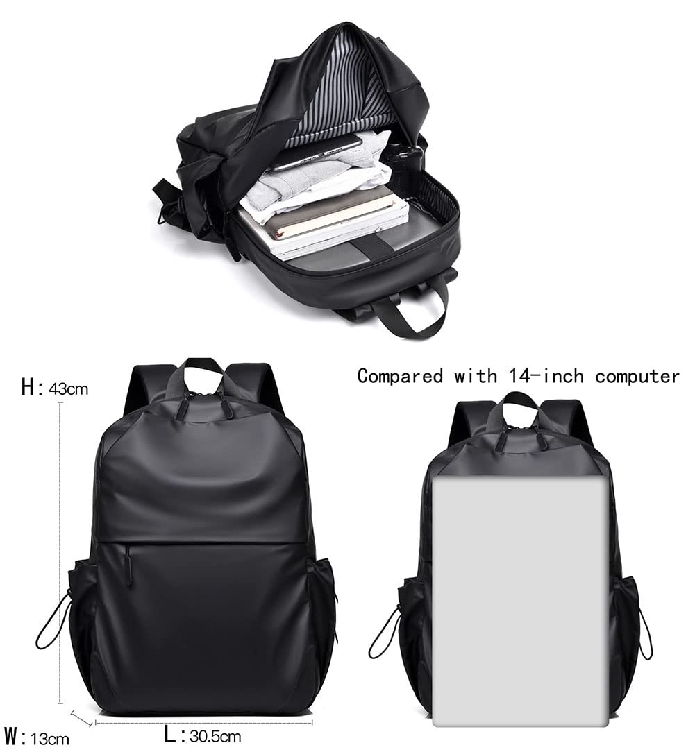Waterproof Laptop Backpack for Men - Durable & Stylish 15.6 Inch Computer Backpack with USB Charging Port - Perfect for Work, Travel & College (Black)