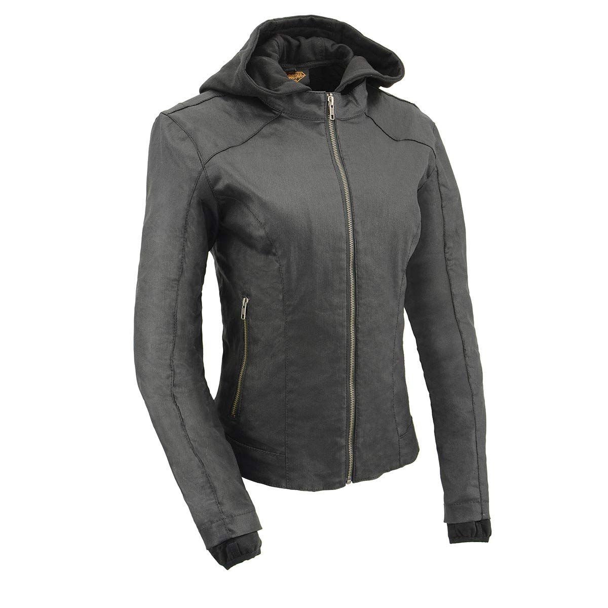 Milwaukee Leather MPL2746 Women's Lightweight Hoodie Textile Scuba Jacket with Purple Wings - Waterproof Windbreaker Motorcycle Riding Jacket for Women, Perfect for Outdoor Adventures & Casual Wear