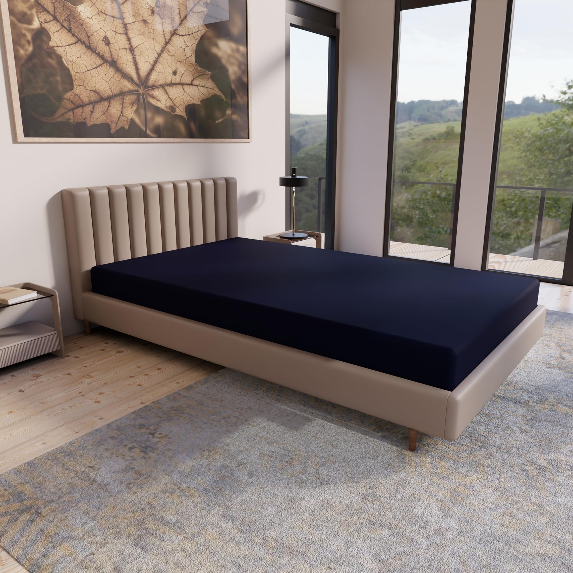 Mayton 8-Inch Medium Firm Water-Resistant Foam Vinyl Mattress - Easy to Clean, Comfortable & Noise-Free - Full Size Bed Mattress for Guest Room, Dorm, RV & Camping