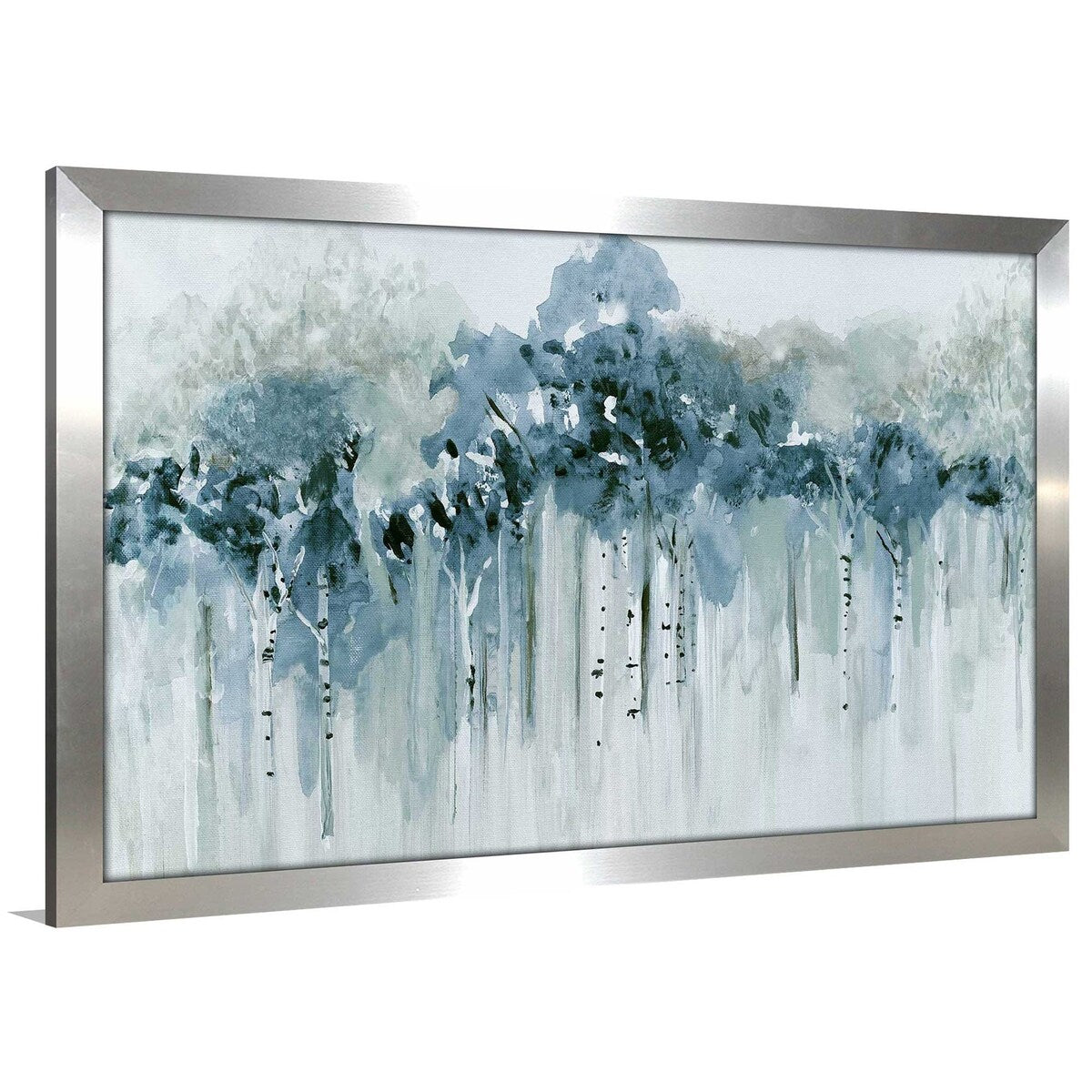 Blue Birch Morning by Susan Jill - Premium Acrylic Wall Art Print - Perfect for Living Room, Bedroom & Office Decor