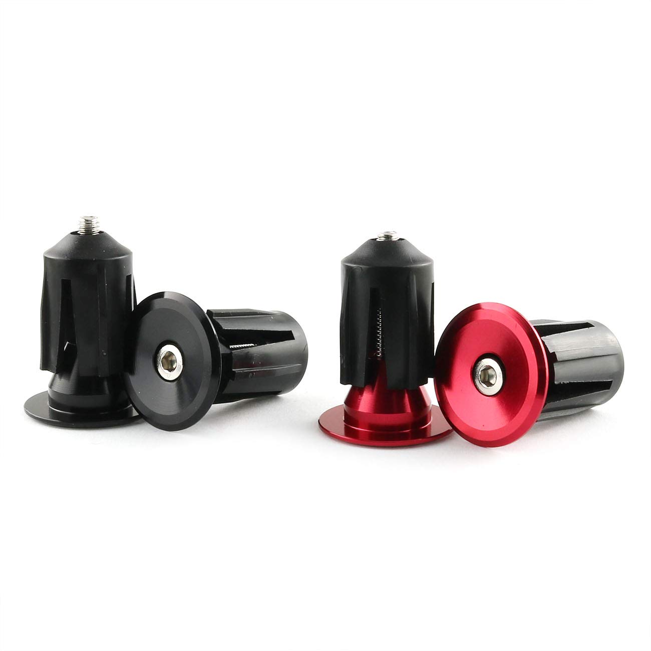 2 Pairs Bike Handlebar End Caps - Durable Bar End Plugs for Mountain & Road Bicycles | Perfect for Cycling Safety and Handlebar Protection