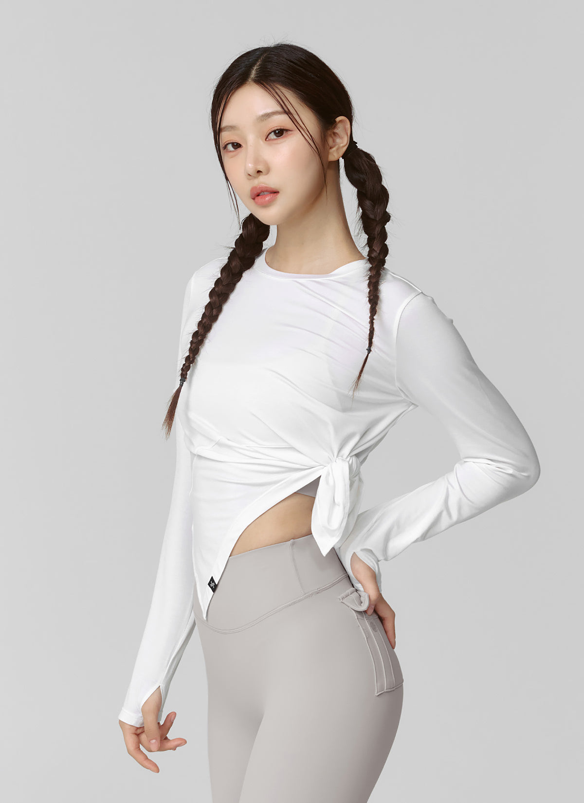 Soft Side Slit Long Sleeve Tops for Women - Comfortable Stretchy Blouse with Side Cutout Design - Perfect for Office, Date Night & Casual Outings