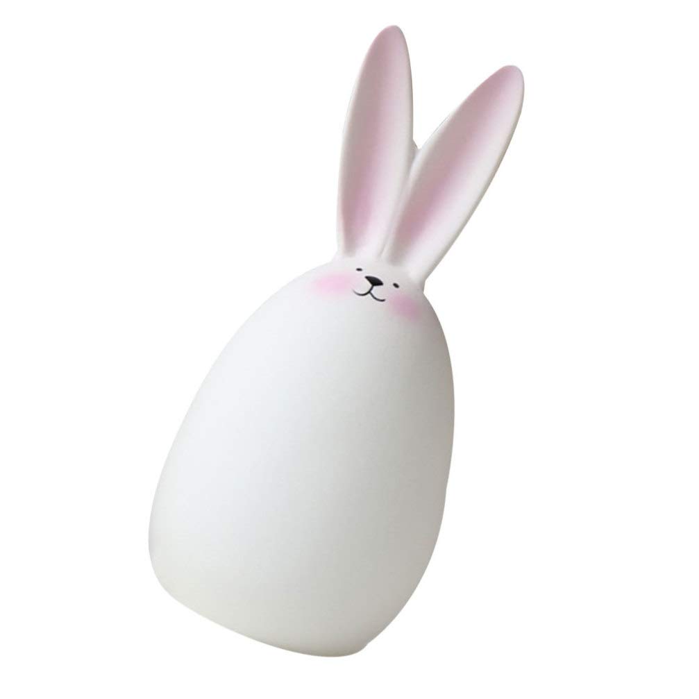 BESPORTBLE Pink Ceramic Bunny Figurine - Handcrafted Porcelain Easter Rabbit Statue, Collectible Home Decor Sculpture for Easter, Desktop, Office & Shelf Display - Perfect for Spring Decorations, Gift Giving & Holiday Table Centerpieces