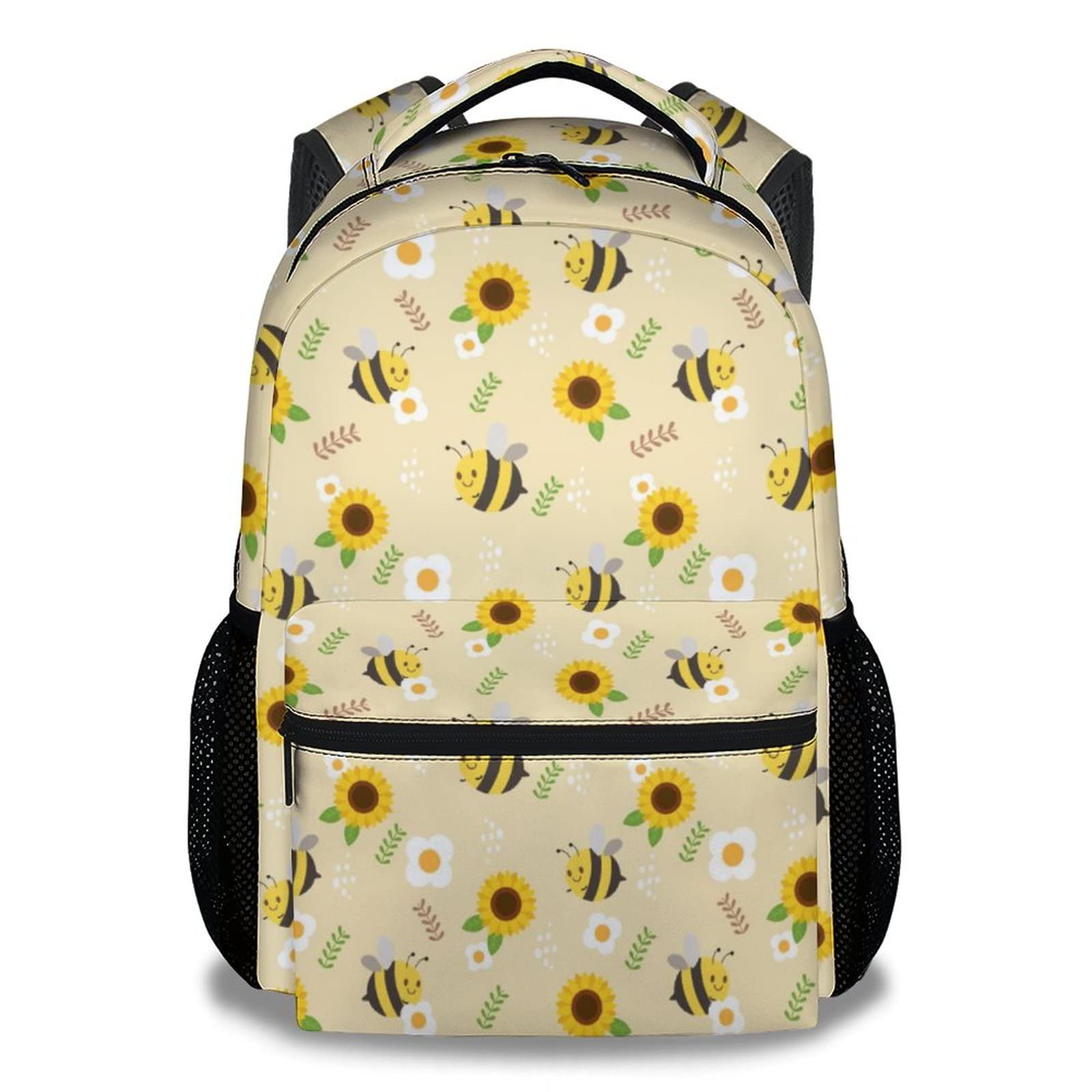 **Cute 16 Inch Bee Backpack for Kids - Large Capacity Lightweight School Bag, Durable Travel Laptop Backpack for Boys & Girls - Perfect for School, Travel & Daily Use**