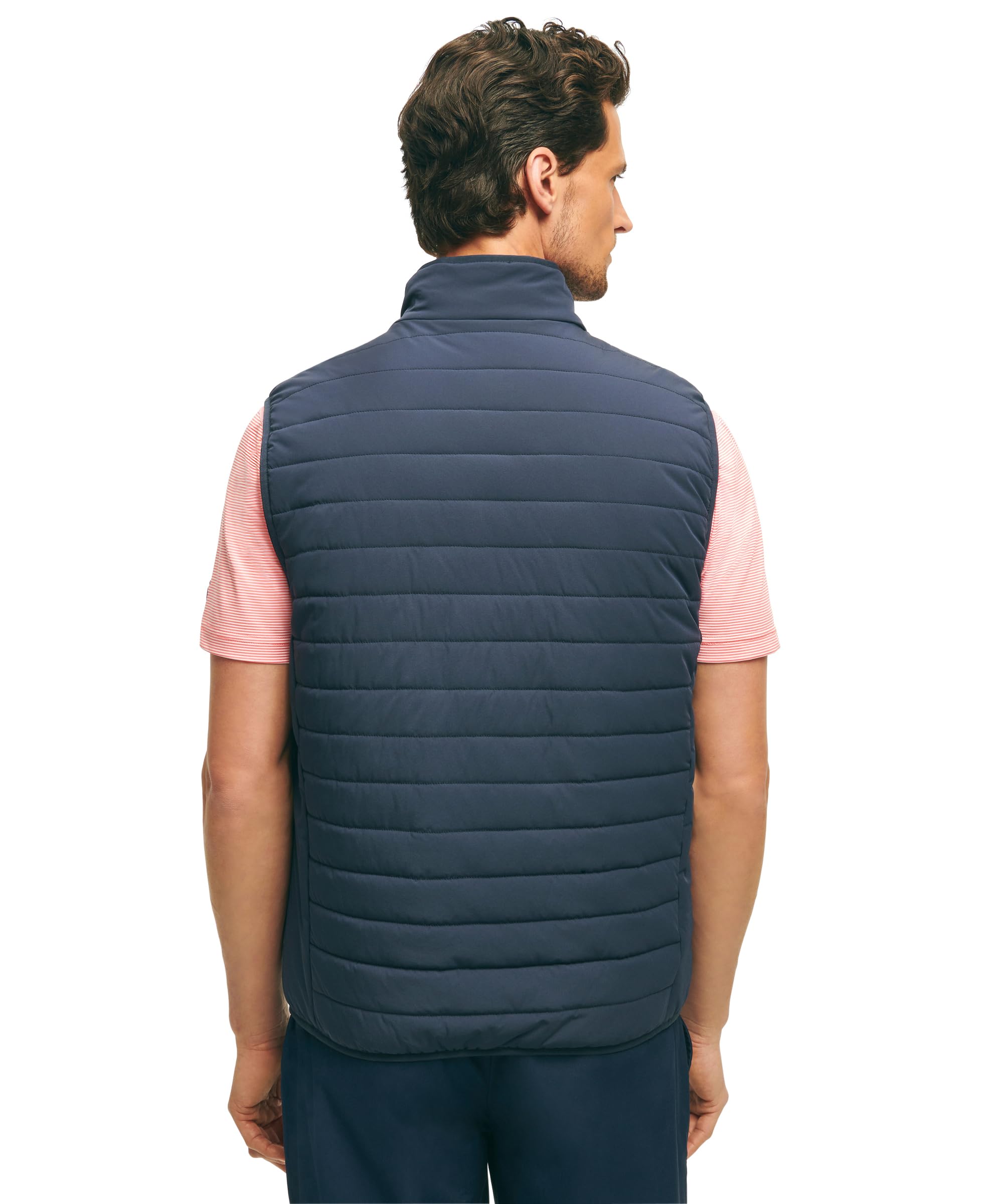 Brooks Brothers Men's Quilted Golf Vest - Lightweight Puffer Jacket for Golfing, Outdoor Sports & Casual Wear | Water-Resistant & Warm Winter Apparel