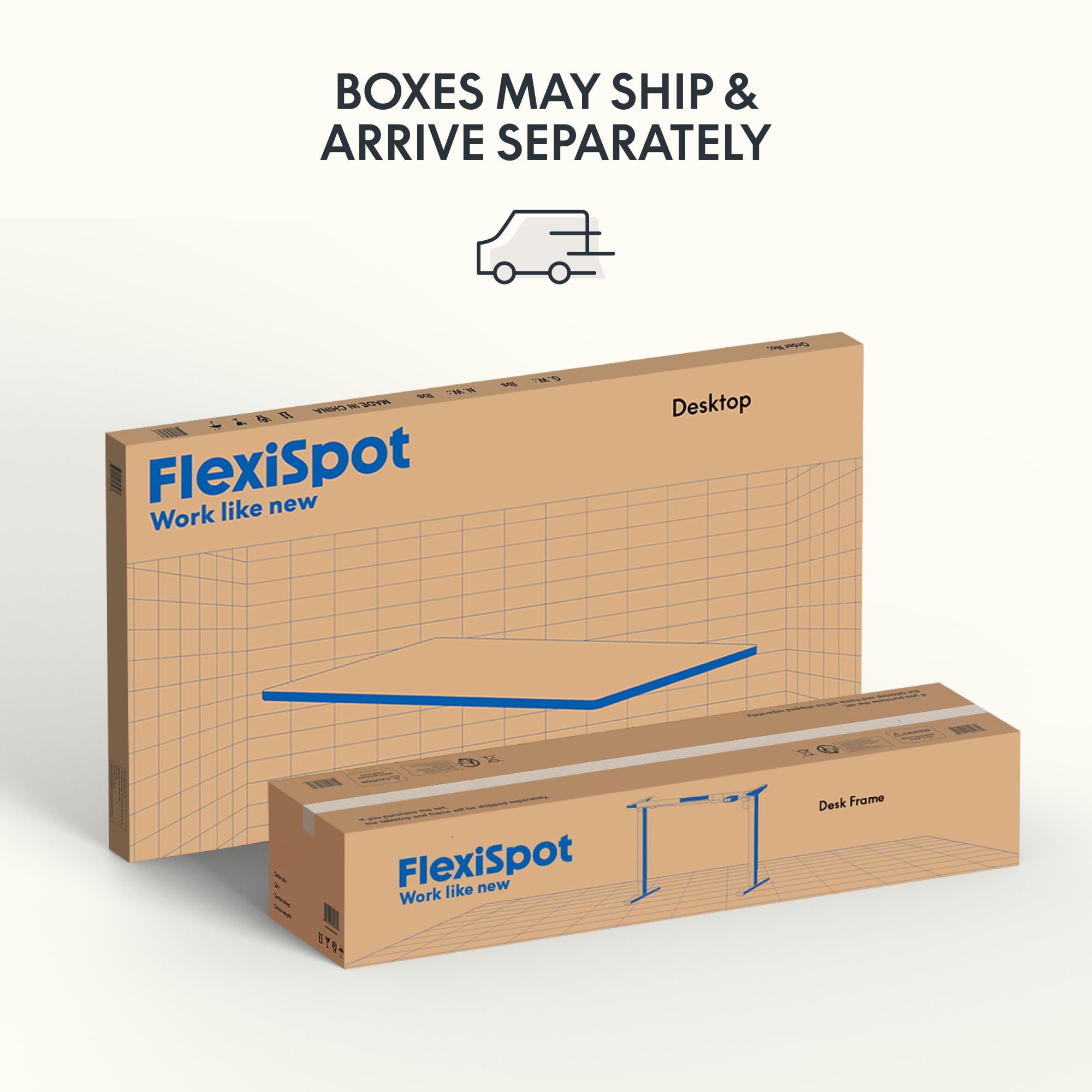FLEXISPOT EN1 Electric Standing Desk 60 x 24 Inches - Adjustable Height One-Piece Workstation with Silver Frame & Natural Wood Top (2 Packages) - Perfect for Home Office, Gaming Setup & Workspace Ergonomics