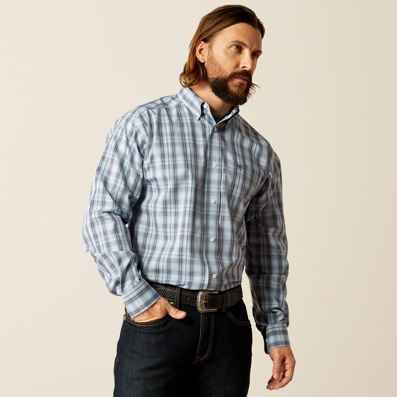 Ariat Wrinkle Free Lionel Classic Fit Shirt for Men - Comfortable Long Sleeve Casual Button Down Shirt for Work, Office & Outdoor Activities