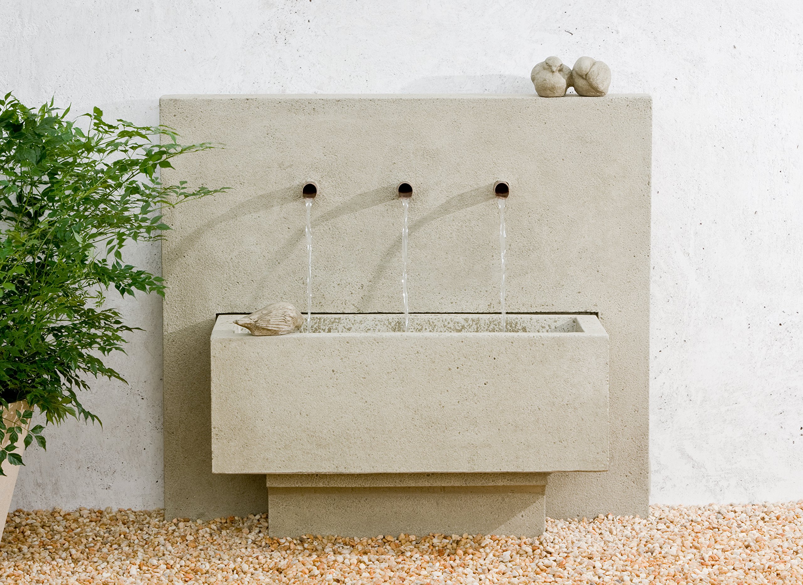 Campania International FT-125-EM X3 Outdoor Garden Fountain with English Moss Finish - Perfect for Patio, Backyard Decor & Landscape Water Feature