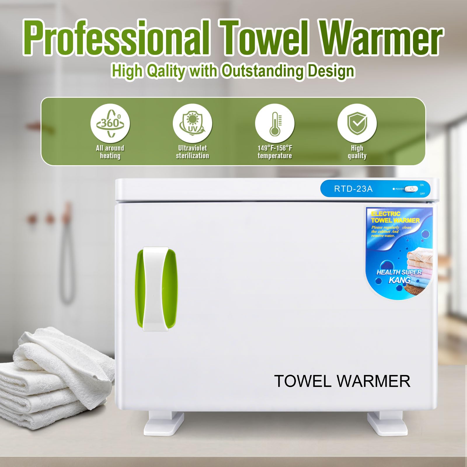 Premium 23L Hot Towel Warmer Cabinet - Fast Heating 2-in-1 Towel Heater for Spa, Facial, Massage & Salon Use - Perfect for Estheticians & Relaxation Therapy