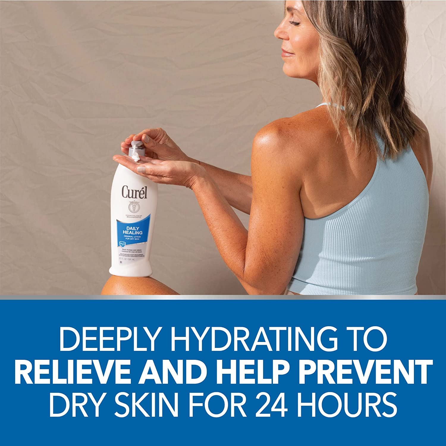 Curel Daily Healing Original Lotion for Dry Sensitive Skin - 13 oz (Pack of 2) - Fragrance Free & Hypoallergenic Moisturizer for Face & Body - Perfect for Winter Care & Eczema Relief