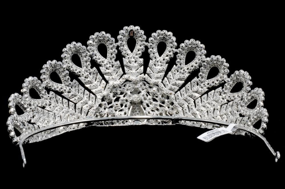 Peacock Crystal Wedding Tiara Crown - Elegant Bridal Royal Diadem Headpiece for Bride SH8557 | Perfect for Weddings, Prom, Pageants & Special Occasions