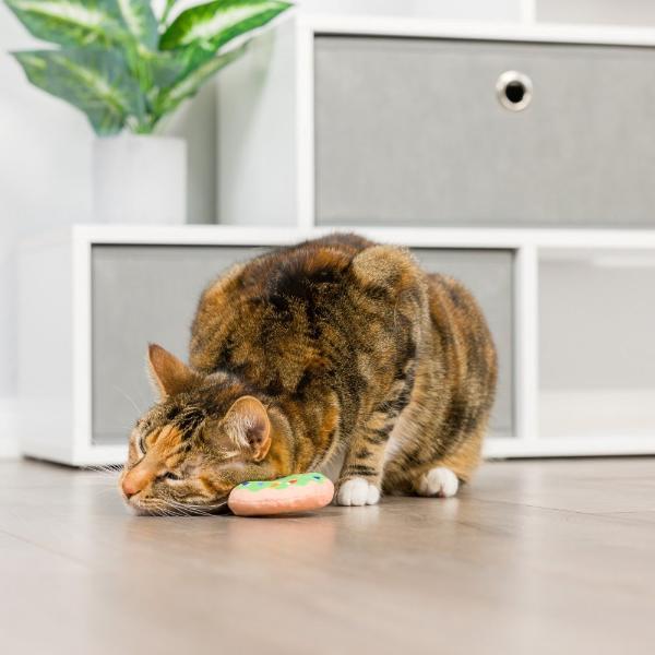 Huxley & Kent Lit Donut & Peppermint Candy Cat Toy - Interactive Play for Kittens, Fun Chew Toy for Indoor Cats, Perfect for Playtime and Training