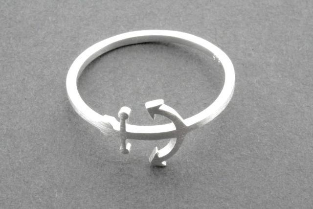 Sterling Silver Anchor Ring for Women - Nautical Jewelry Gift for Her - Perfect for Beach, Cruise & Summer Fashion