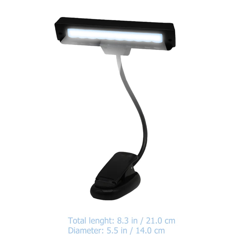 Balacoo Adjustable Gooseneck LED Desk Lamp with Clip - USB Powered Music Stand Light for Reading, Studying & Eye Protection - Perfect for Piano, Violin Practice & Office Workspace