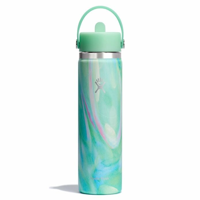 24 oz Wide Flex Straw Cap - BPA Free, Leak Proof, Durable Reusable Water Bottle Lid for Sports, Gym, Hiking & Outdoor Activities